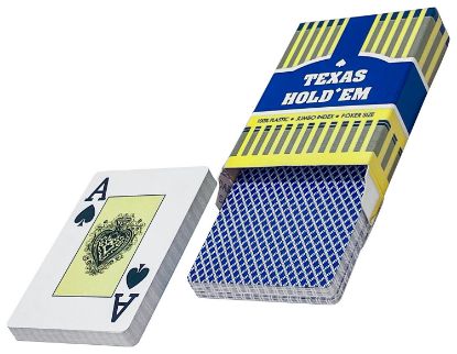 Изображение Пластиковые игральные карты TEXAS HOLDEM, синяя рубашка [X7-1096]