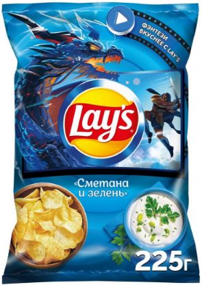 Изображение Чипсы LAY'S Сметана и лук, 225 г [X10-1114]